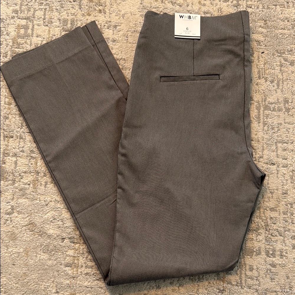 White House Black Market Gray Ankle Cropped Pants
